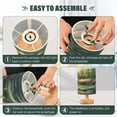 thumbnail image 4 of Magic Flower on River Bedside Table Lamp Desk Warm Lights with USB Charging Port Cylinder LED Lamps for Bedroom Living Room Office, 4 of 7