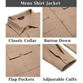 thumbnail image 5 of COOFANDY Men's Casual Shirt Jacket Long Sleeve Button Down Overshirt Lightweight Shacket with Pockets, 5 of 7