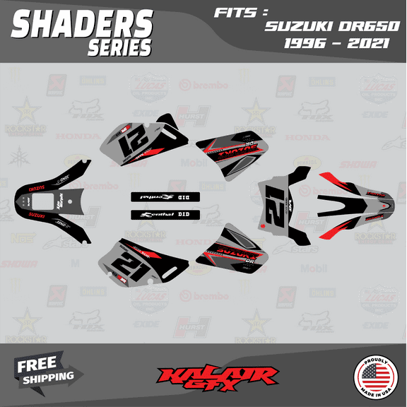 Kalair GFX Graphics Kit for Suzuki DR650 (1996-2021) Shaders Series