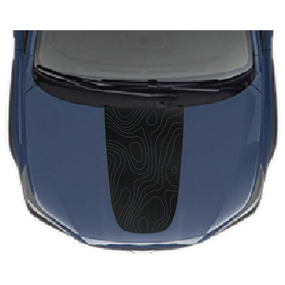 Topographic Blackout Hood Vinyl Decal Sticker Compatible with and Fits Subaru Outback Wilderness 2020-2023