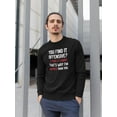 thumbnail image 2 of I Find It Funny Sweatshirt Men -Smartprints Designs, Male Large, 2 of 4