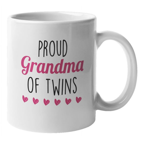Proud Grandma of Twins, Grandmother Coffee & Tea Mug Cup or Stuff (11oz)
