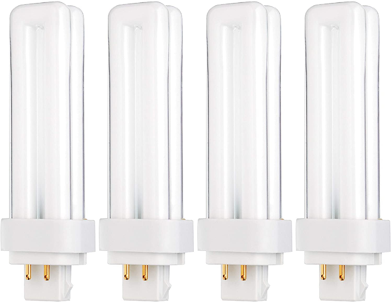 PLC-13W 827 4 Pin G24q-1 Replaces Philips 38325-7 and Sylvania 20682 Compact Fluorescent Light Bulb 8 Pack 13 Watt Double Tube 