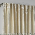 thumbnail image 5 of 3S Brother's Cream Extra Long Shiny Velvet Curtains Luxury Colors Light Blocking Hang Back Tab & Rod Pocket 1 Panel Curtain 5-30 Ft Home Décor Custom Made Drapes -Made in Turkey(52"W X 288"L), 5 of 6