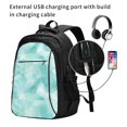 thumbnail image 2 of Disketp Blue Marble Travel Laptop Backpack, Laptops Backpack with USB Charging Port, Water Resistant Computer Bag Gift for Men & Women, 2 of 7