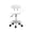 White, variant on Salon Stool Round Shape Adjustable with Back and Line, Black