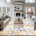 thumbnail image 3 of Area Rug for Living Room, Yellow Grey Botanical Non-Slip Indoor Large Carpet for Bedroom/Dining Room, Spring Floral Summer Farmhouse Washable Low-Profile Rectangle Floor Runner Rugs - 6 x 9 Ft, 3 of 8