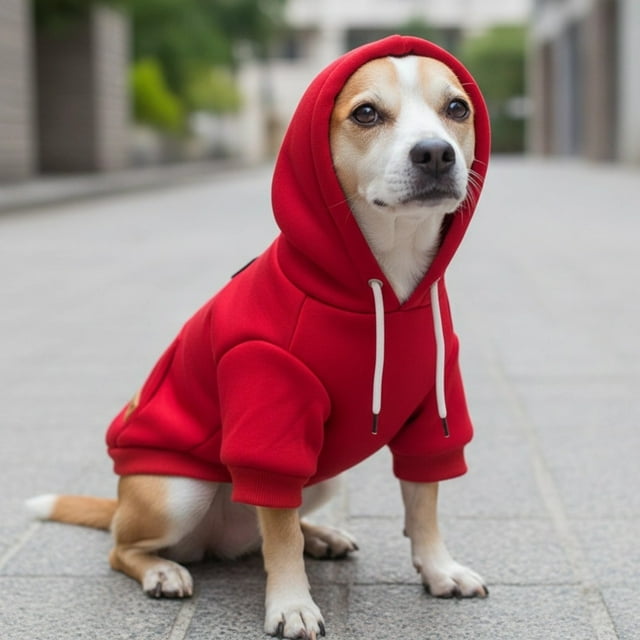 BotaniNest Sweater Hoodie With Soft Fleece For Small Medium Large And Cats Comfortable Warm Winter Outdoor Apparel