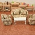 thumbnail image 3 of HILABEE Causeuse Miniature en Bois Faite à la Main, Rembourrée, Double/simple, Fauteuil et, 3 of 9