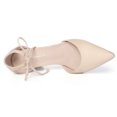 thumbnail image 4 of Unique Bargains Women's Ankle Tie Block Heel Pointed Toe Dress Pumps, 4 of 7