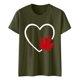 thumbnail image 1 of Camisas de Manga Corta para las Mujeres Impresión de Manga Corta Cuello Redondo, Camisa Casual de Poliéster para las Mujeres, Lavado de Manos, 1 of 6