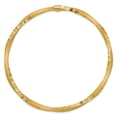 thumbnail image 2 of Diamond2Deal 14k Yellow Gold 3mm Satin Finish Diamond-Cut Twist Slip-on Bangle Bracelet for Women 8", 2 of 5