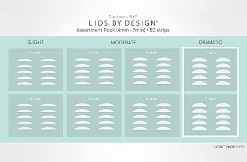 Lids By Design by Contours Rx for Unisex - 80 Count Eyelid Strips (7mm) 