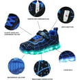 thumbnail image 2 of Kids Light Up Shoes Led Flash Sneakers with Spider Upper USB Charge for Boys Girls Toddles Best Gift for Birthday Thanksgiving Christmas Day, 2 of 6