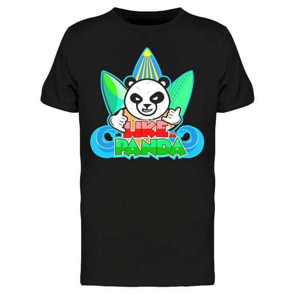 Like A Panda Surfboards T-Shirt Men -Image by Shutterstock, Male Small