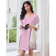 thumbnail image 4 of Ekouaer Cotton Nightgowns for Women Oversized Sleepshirt Tshirt Night Gown Short Sleeve Night Shirt Casual Soft Sleepwear, 4 of 6