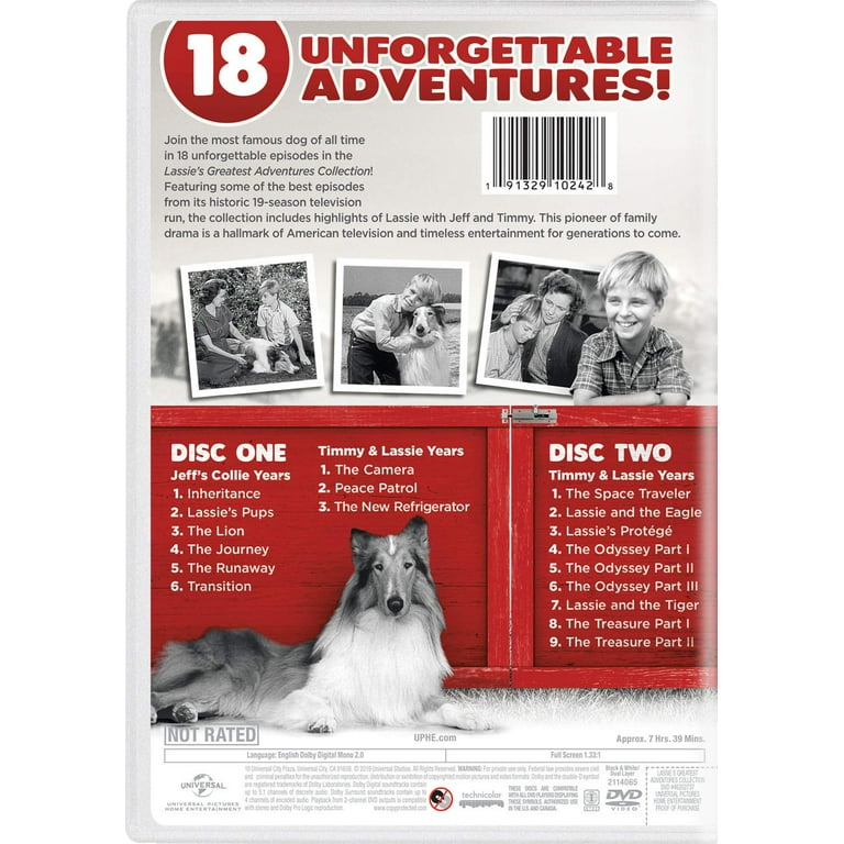 SDS, DVD Set, Lassie's Greatest Adventures Collection, 18 Episodes