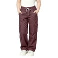thumbnail image 6 of Tfken Child Soft Comfy Pants School Daily Wear Girls Cargo Pants With Pockets School Uniform Loose Trendy Kids Breathable Clothes Size 13-14 Years Red, 6 of 7
