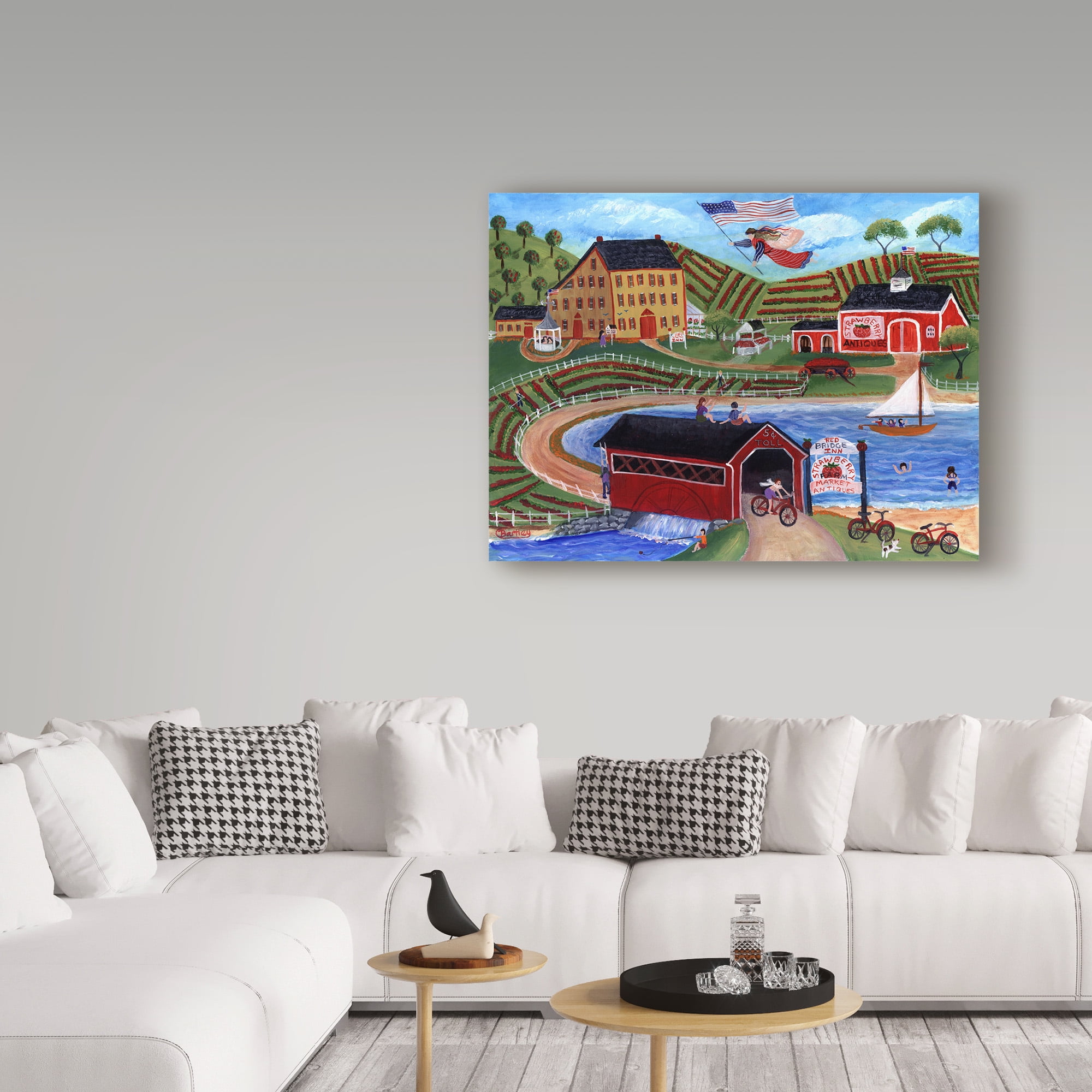 Trademark Fine Art 'Strawberry Market Antiques ' Canvas Art by Cheryl Bartley