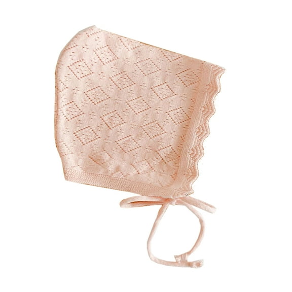 RYUJNDK Cotton Ruffle Baby Hat Newborn Baby Girls Bonnet Caps Solid Color Breathable Infant Hat