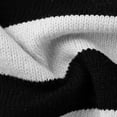 thumbnail image 4 of Fengqque Sweaters for Women Crewneck Long Sleeve Striped Color Block Loose Knit Pullover Sweater Tops White S(S), 4 of 8