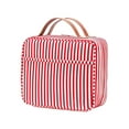 thumbnail image 1 of TISHITA Trousse de Maquillage de Voyage Imperméable pour Usage à Sec et Humide pour Articles de Toilette Shampooing Rouge Rayé Rouge, 1 of 8