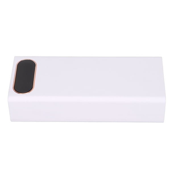 L16 16x18650 DIY Power Bank 2 Caja de batería de salida USB con pantalla LCD y puerto de entrada Micro tipo C Blanco