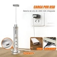 thumbnail image 5 of Dallfoll - Espumador de leche de mano, recargable por USB, mini máquina de espuma eléctrica para café Lattes, 3 velocidades, espumador de leche mezcladora de bebidas con 3 batidores para café a prueba, 5 of 5