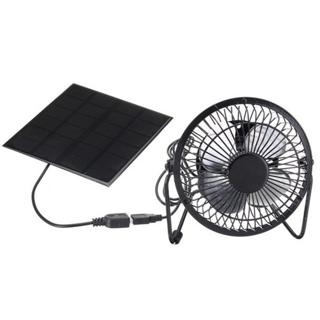 MYG 4 Inch Solar Panel Powered Fan 5W Solar Powered Fan Solar Energy Exhaust Fan
