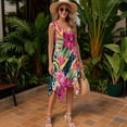 thumbnail image 2 of KUIFORTI Tropical Flowers His and Hers Summer Outfits Couple Matching Outfits Beach Vacation Clothes for Women with Pockets 4-Way Stretch Quick-dry for Romantic Date, 2 of 7