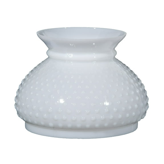 B&P Lamp® 7" Fitter Opal Hobnail Shade With Plain Top