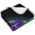thumbnail image 3 of Velvet Plush Throw Thermal Blanket - 4x5FT - Neon Fighting Sport Club Printed for Couch Bed Sofa Car, 3 of 5
