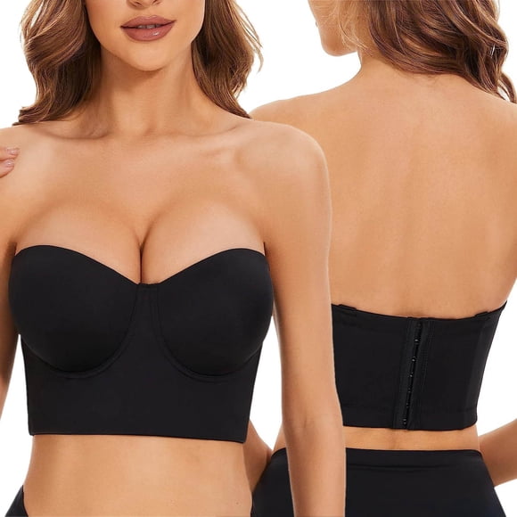 Product Classification Bra Women Low Back Strapless Longline Push-Up for Enhanced Support and