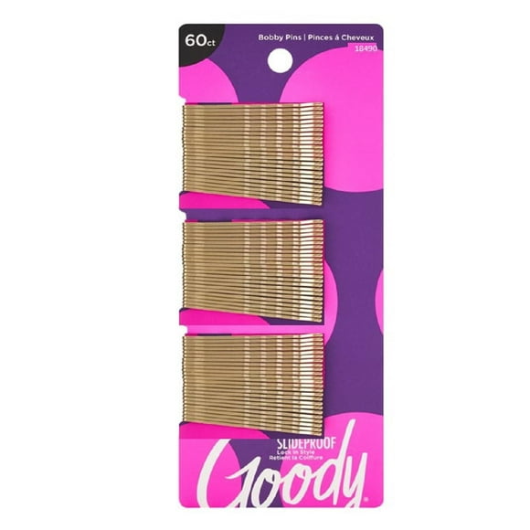 Goody Blonde Bobby Pins 60 Ct - Slideproof Grip Comfort Tip Goody Pins