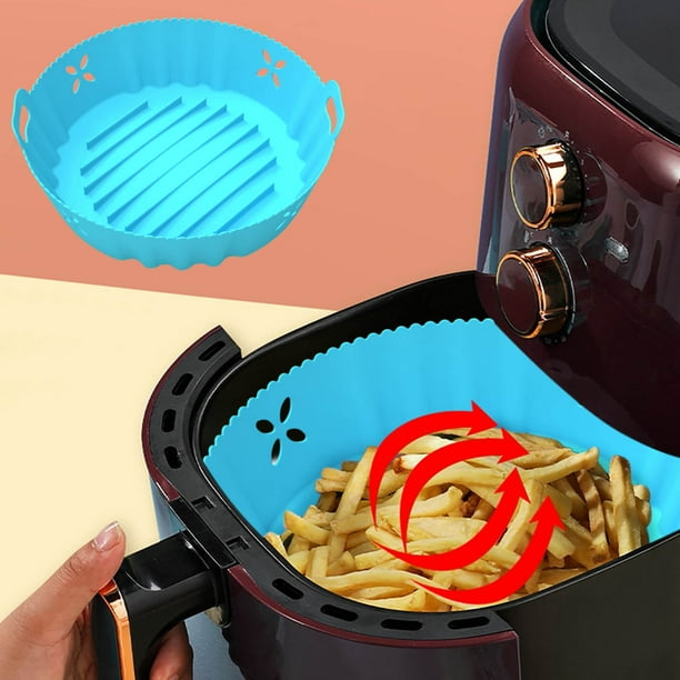 Fiudx Almohadilla para Hornear, Revestimiento para Freidora, Tapete de Silicona de Grado Alimenticio, Fácil de Limpiar, Apto para Lavavajillas, Sin Bpa, Calentamiento Hasta 220 °C, Ideal para Pizzas,
