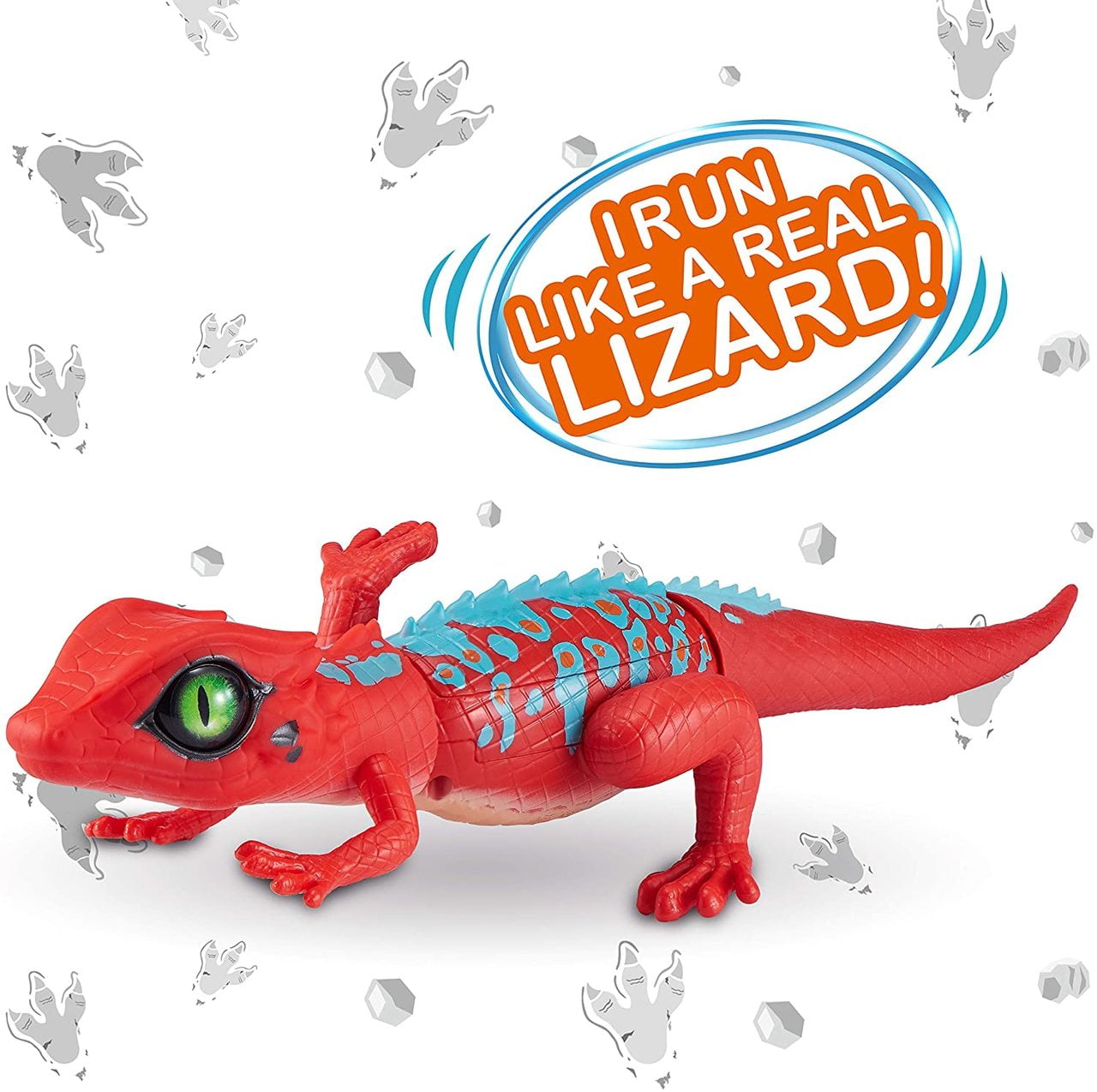 Robo Alive Lurking Lizard Battery-Powered Robotic Toy (Red + Blue) Series  2, Small