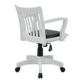 thumbnail image 2 of Deluxe Wood Bankers Chair with Vinyl Padded Seat (Black/Espresso)-Color:White,Finish:Espresso, 2 of 2