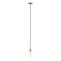 Beacon 1-Light Pendant Light Clear Satin Brass