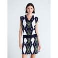 thumbnail image 2 of Free Assembly Women's and Women's Plus Argyle V-Neck Sweater Vest, Sizes XS-4X, 2 of 6