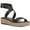 Black Smooth, variant on Womens Havilah Espadrille Criss-Cross Platform Sandals