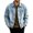Light Blue, variant on Men's Vintage Washed Denim Trucker Jacket Casual Drop Shoulder Chambray Button Down Shacket for Fall Winter Outerwear Travel with Pockets, Dark Blue, M
