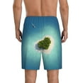 thumbnail image 3 of Naloa Paradise Island Men's Short Pajama Pants, Lounge Comfort Shorts with Elasticized Waistband and Side Pockets - 3X-Large, 3 of 9