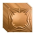 thumbnail image 1 of FASÄDE Art Deco Decorative Vinyl 2ft x 2ft Lay in Ceiling Panel in Polished Copper (5 Pack), 1 of 5