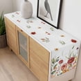 thumbnail image 4 of Spring Floral Table Runner - 60 Inch Long, Kitchen Dining Table Runner Dresser Scarves, Summer Botanical Watercolor Blooming Farmhouse Decor for Coffee Tables Wedding Party Banquet, 4 of 8