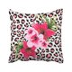 thumbnail image 1 of Funda de almohada ABPHQTO Rosa Animal Hermoso Ramo de Flores Tropicales Leopardo Gato Blanco Hibisco Pantera 45x45 cm, 1 of 1