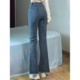 thumbnail image 2 of Pantalones vaqueros de estilo coreano para mujer, Jeans sueltos de nicho con piernas anchas para mujer, Pantalones rectos casuales de cintura alta, moda, 2 of 5