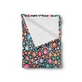 thumbnail image 2 of Geometric Soft Flannel Fleece Throw Blanket, Colorful Round Shaped Sea Stones in Repetitive Pattern Art, Cozy Plush for Indoor and Outdoor Use, 50" x 70", Charcoal Grey Multicolor, by Ambesonne, 2 of 5
