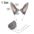 thumbnail image 3 of Slccxzc 2 Piece Plush Bunny Rabbit Ears Headband and Tail Set for Halloween Party, 3 of 7