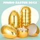 thumbnail image 2 of Huevos de Pascua dorados gigantes JOYIN, 6 pulgadas, metálicos, 12 unidades, 2 of 8