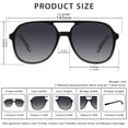 thumbnail image 4 of Gafas de sol YDAOWKN Retro Square Aviator UV400 para mujer/hombre, 4 of 7